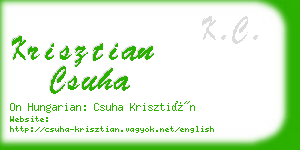 krisztian csuha business card